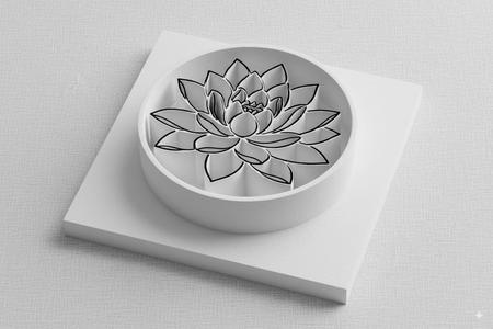 3D Digital Stamp Set: Elegant Flowers for Ceramics and Crafts (4 Designs)