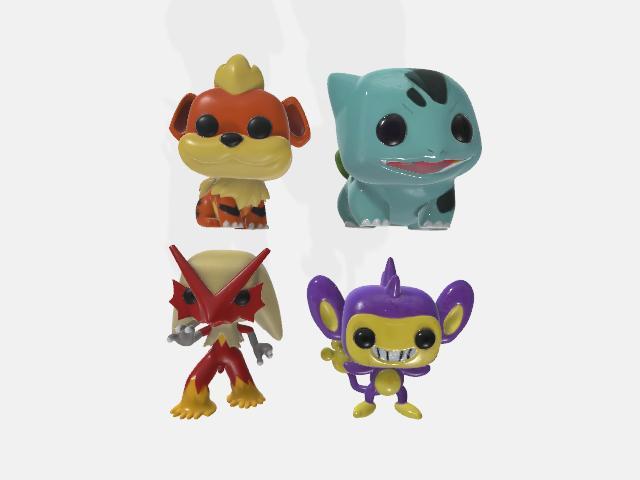 4 POP pokemon brasegali caninos capumain bulbizarre