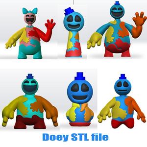 Doey the doughman STL  file Pack 3D Models Poppy Playtime Chapter 4 Fanart