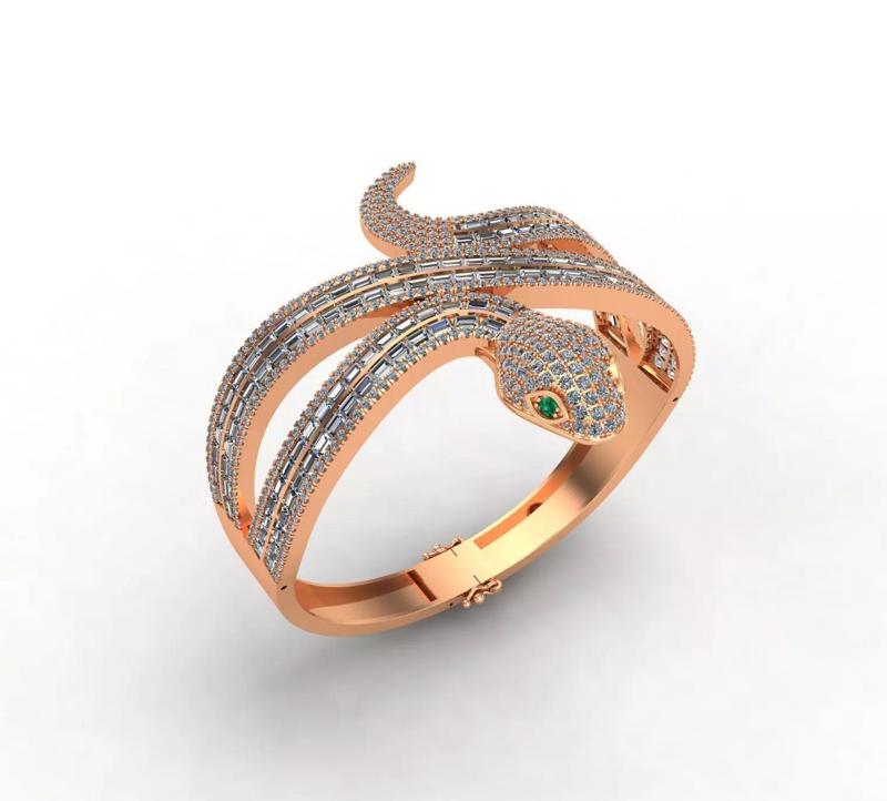 Snake Viper Bracelet full diamond