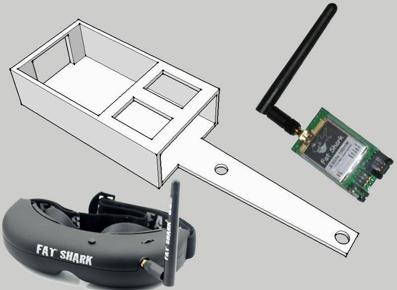 FAT SHARK Video Transmitter Mount for DJI PHANTOM - FPV / UAV