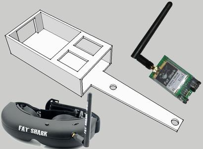 FAT SHARK Video Transmitter Mount for DJI PHANTOM - FPV / UAV