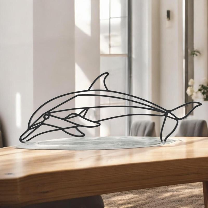 Dolphin Line Art - Desktop Line Art