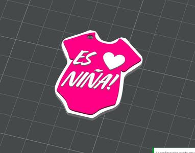 ES NIÑA BABYSHOWER LLAVERO