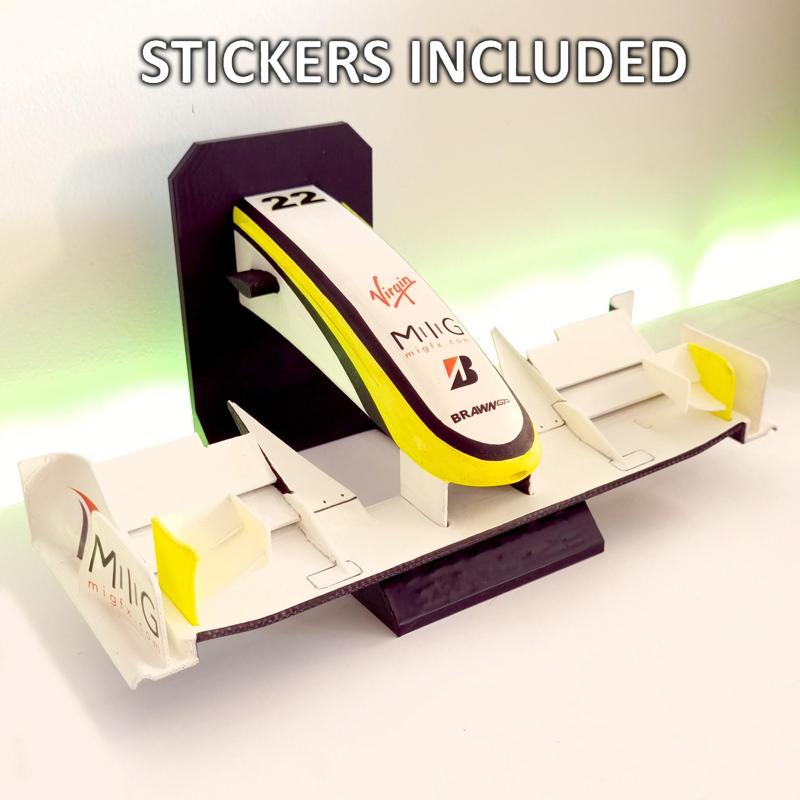 F1 Brawn BGP001 frontwing Button - Barrichello