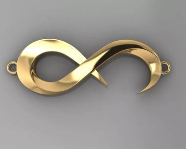 Gold infinity sign