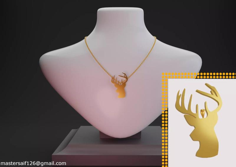 Deer necklace