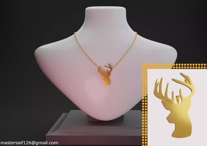 Deer necklace