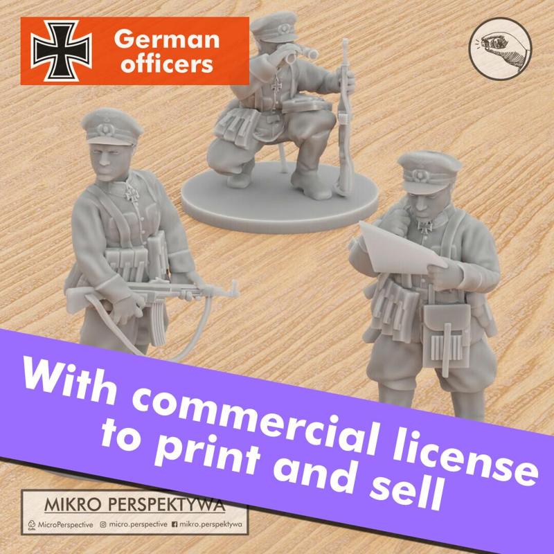German Officers set 28mm supported COMMERCIAL LICENSE
