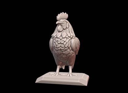 Proud Rooster Standing in Dignity – I449 Gift Bust Figure Unique & Detailed 3D Print Model