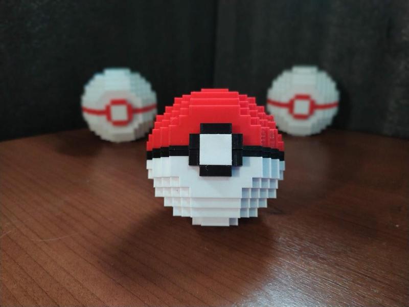 low poly pokeball