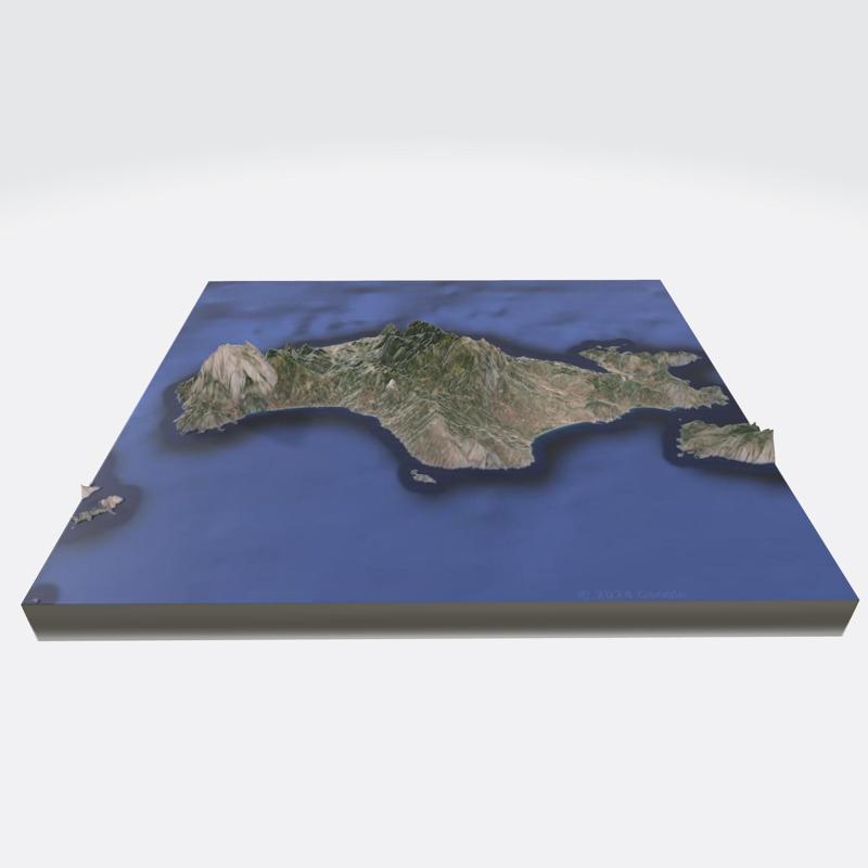 🏝️ Samos (Greece)  3D Map