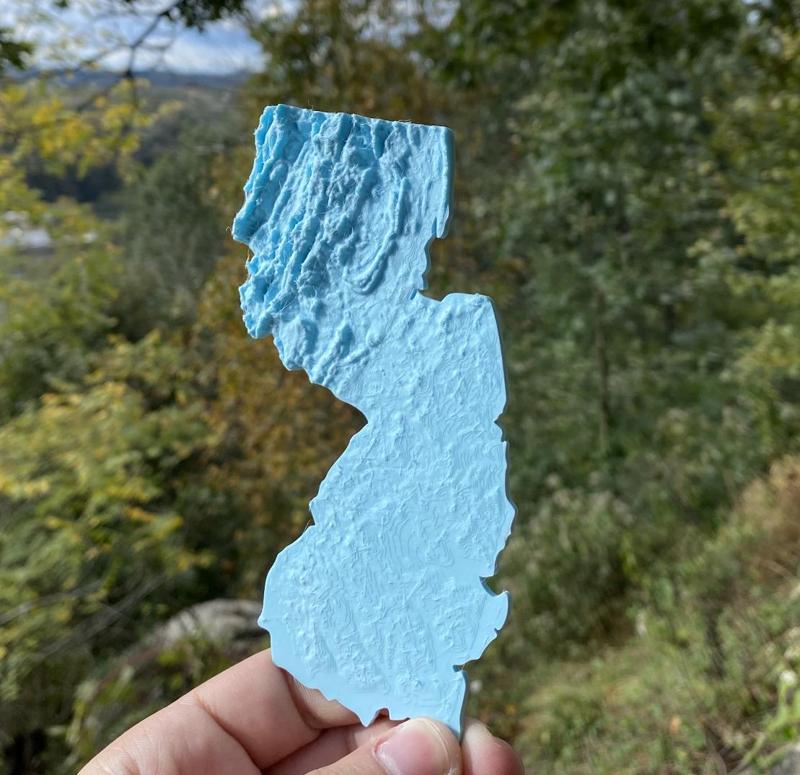 Topographic Map of New Jersey (NJ)