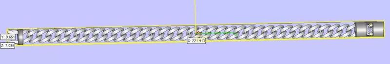 Simple Baguette Shape Cuban Chain