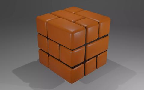 Cube model bricks