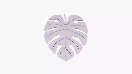 Monstera Leaf Coaster Drink Coasters 3D STL File