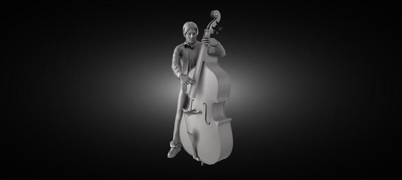 Man playing double bass