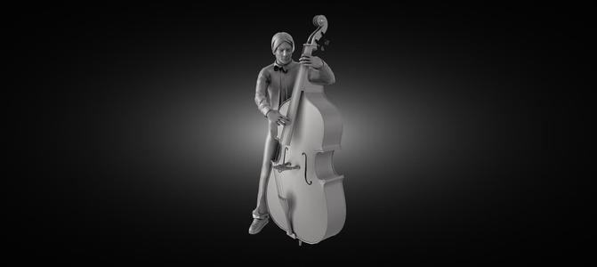 Man playing double bass