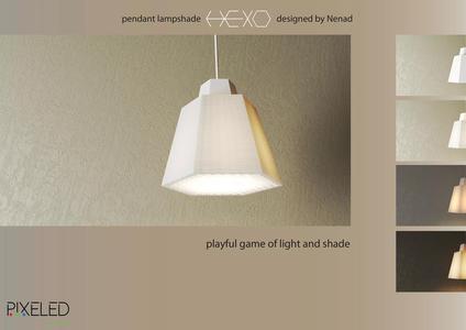 pendant lampshade HEXO 3d print model