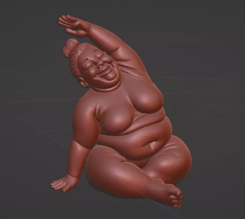 Charismatic Chubby Woman Doing Yoga