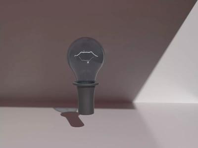 Lightbulb light bulb with face