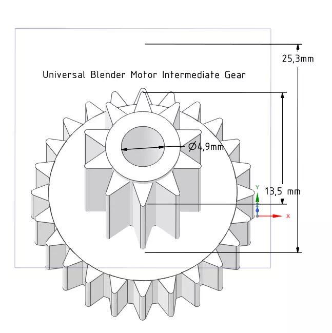 EDIT CREATION UNIVERSAL BLENDER MOTOR INTERMEDIATE GEAR