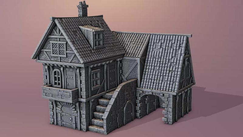 Extensive collection of medieval houses