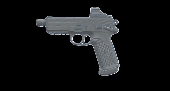 FNX-45 Tactical Full Holosun HE507C Real-Size Scan