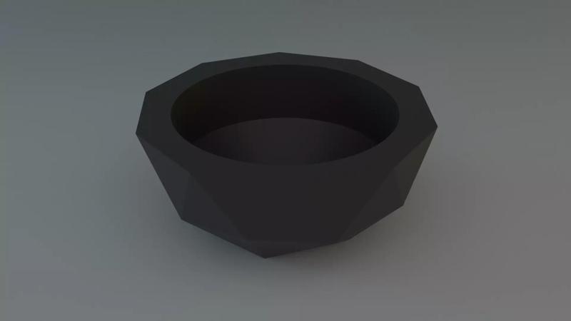 Ornamental flowerpot cylinder cut
