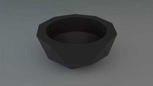 Ornamental flowerpot cylinder cut