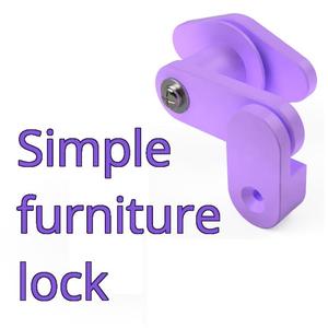 Simple furniture lock 16mm сhipboard