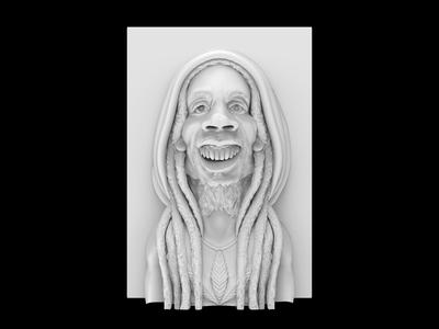 3D Model STL File for CNC Router/Laser & 3D Printer Bob Marley