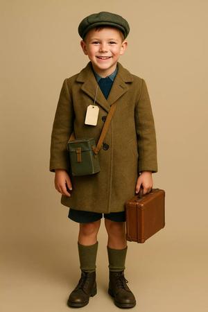 Male child evacuee high poly 1940 WW2