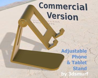 Adjustable Phone & Tablet Stand with 3d Printed Joint - 3dsmurf design *COMMERCIAL VERSION*