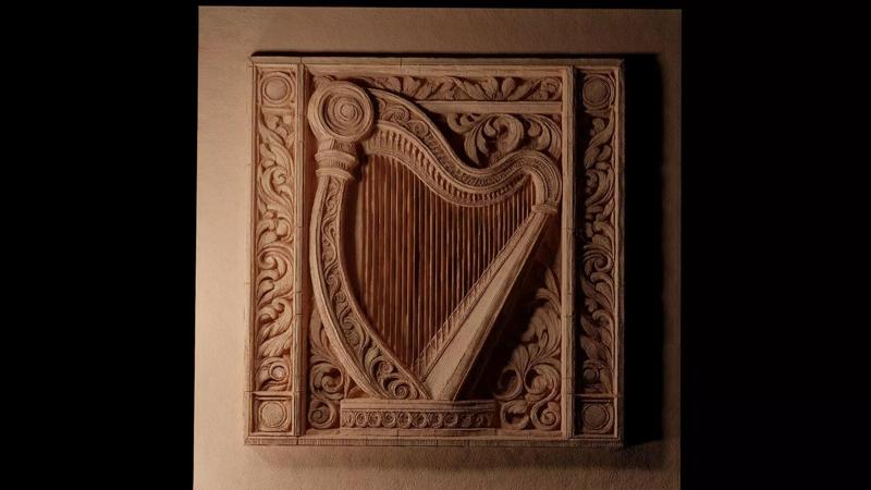 Harp CNC 3d Print High Relief Sand Casting
