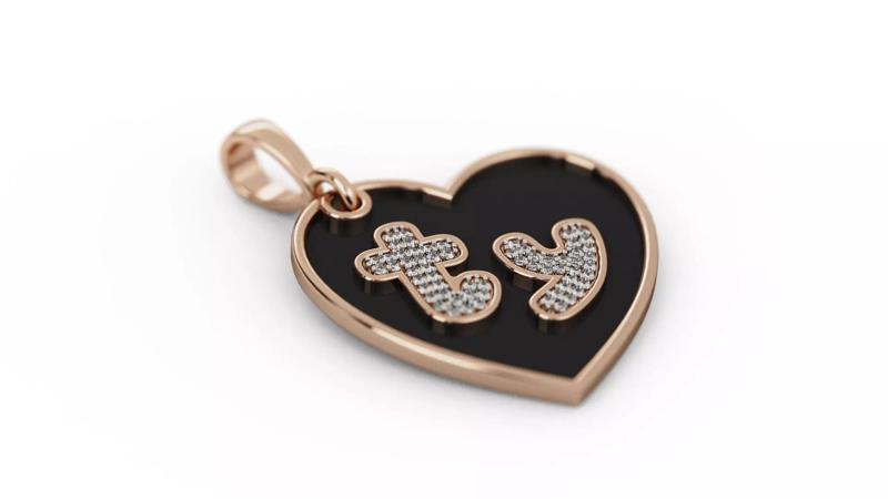 Thank you Diamond  Heart Pendant