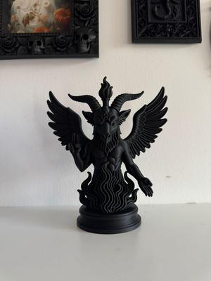 Baphomet Winged Statue 3D Model STL 3MF | Dark Occult Gothic Decor | Printable Mythical Figurine