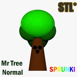 3D Mr Tree Sprunki Incredibox Mr. Tree STL 3D Character Fanart
