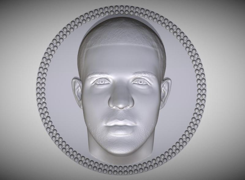 Drake medallion pendant 3D printing ready