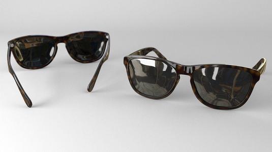 realistics glasses 3d model