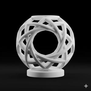 Simple Elegant Circular 3D Holder For Showpiece Art