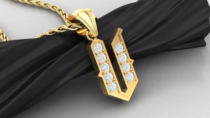 V Letter Pendant Alphabet Version 5