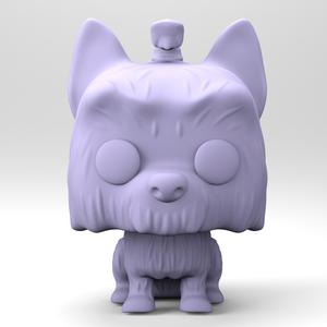 A dog in a Funko POP style. Yorkshire Terrier