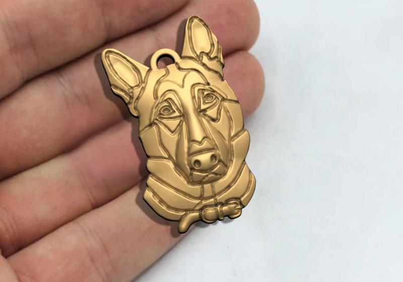 GERMAN DOG JEWELRY PENDANT M03
