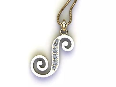 Fancy Font Style Pendant S