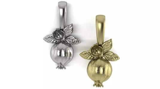 pomegranate pendant 3D print model