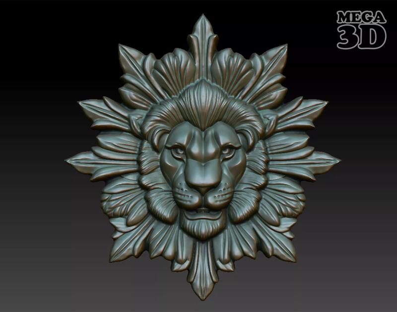 Lion Pendant Bas Relief 02 230612