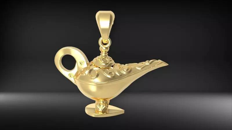 Genie Magic Lamp Necklace Pendant