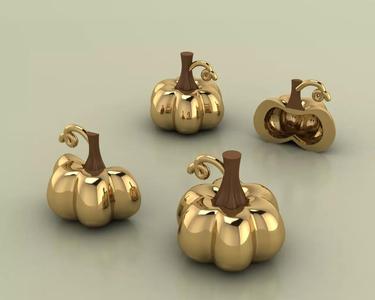 Pumpkin jewelry Charm and Pendant Set Solid and Hallow Versions