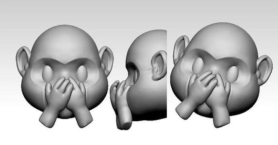 Monkey Mouth Emoji 3D Model